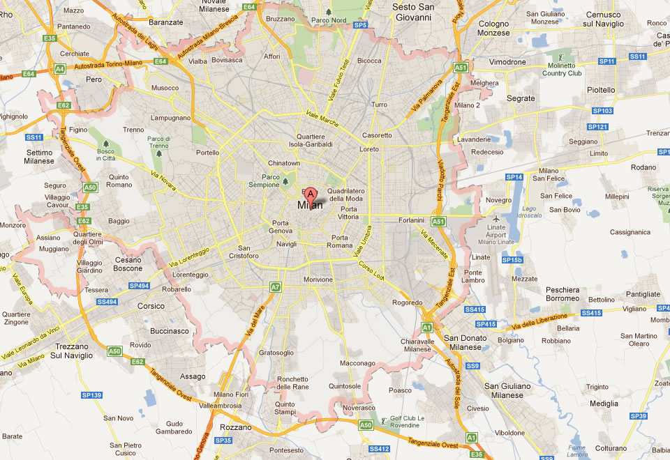 map of milano